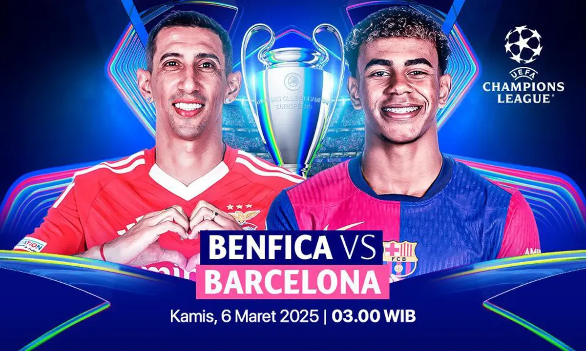 Link live streaming Benfica vs Barcelona di leg pertama 16 besar Liga Champions Eropa. (Sumber: Vidio)