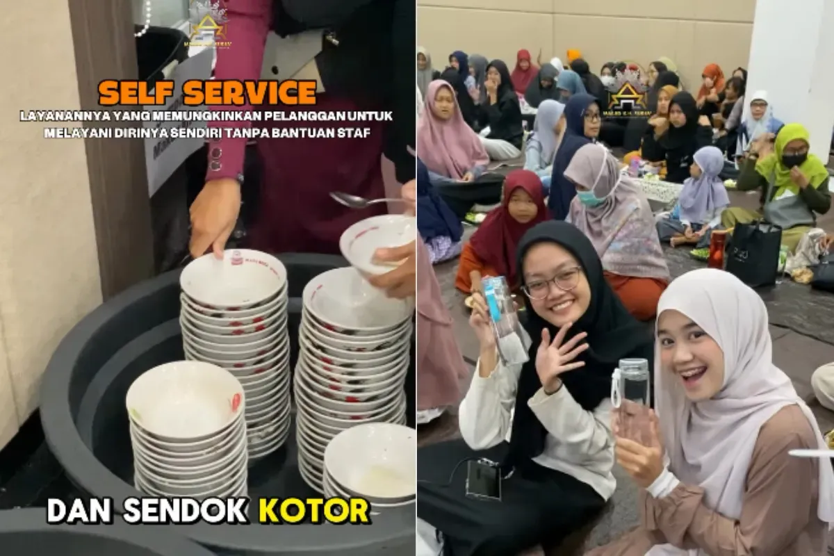 Melalui akun Instagramnya, Masjid Sudja menunjukkan konsep zero waste dalam aktivitas berbuka puasa di sana. (Sumber: Instagram/@masjidsudja)