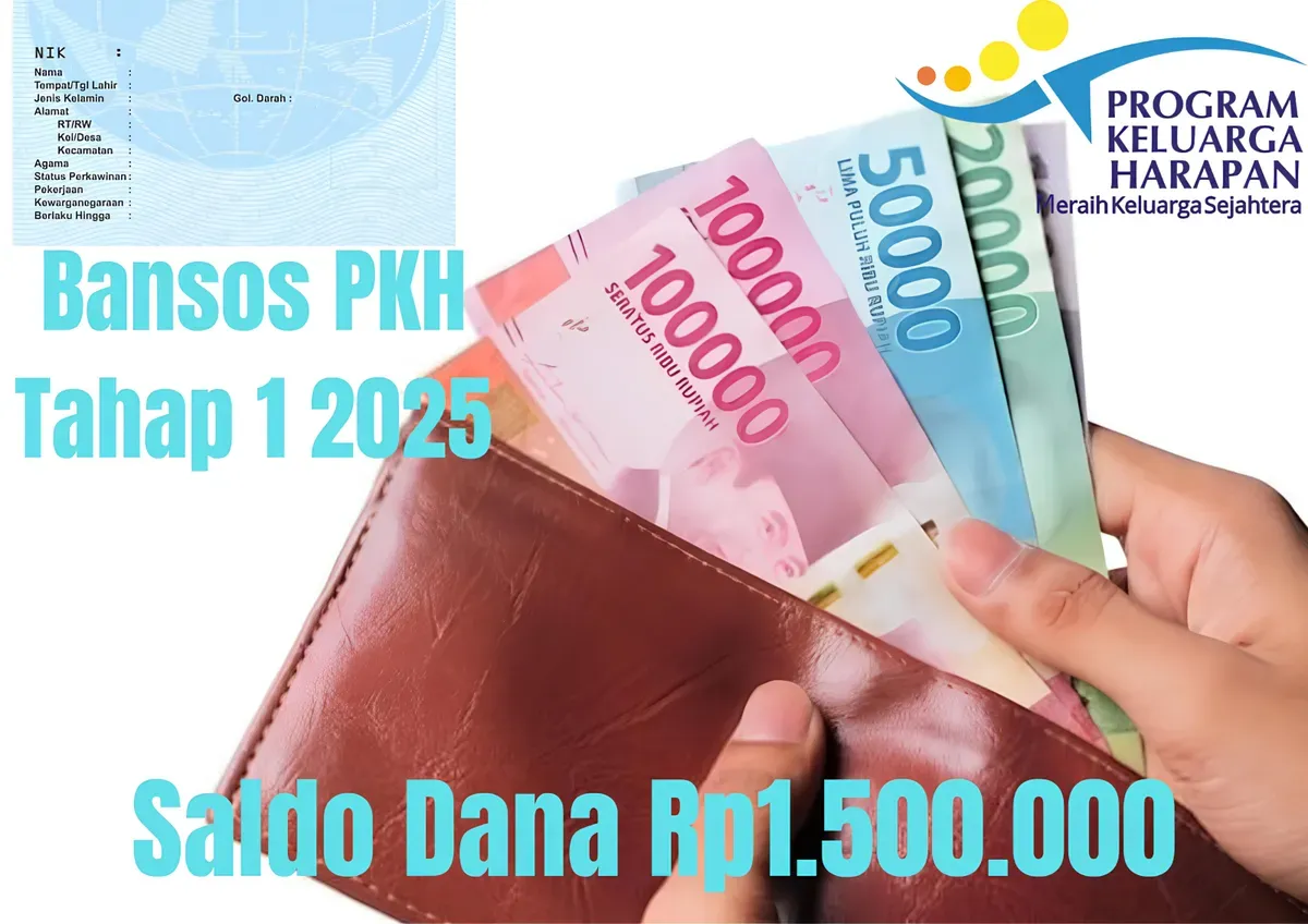 NIK KTP milik kamu valid menerima saldo dana Rp1.500.000 dari subsidi bansos PKH tahap 1 2025. (Sumber: Poskota/Gabriel Omar Batistuta)