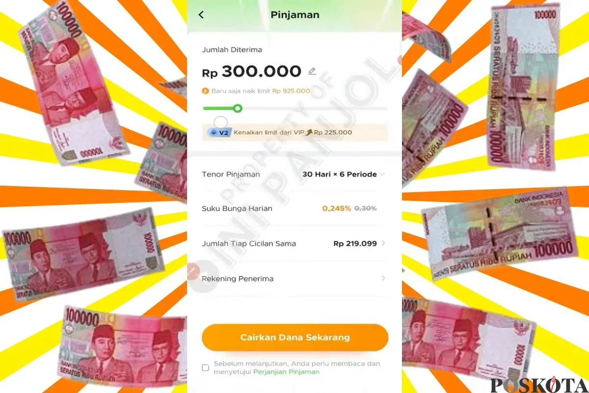 Pinjaman online yang bisa dicairkan menjadi saldo DANA. (Sumber: Poskota/Arip Apandi)