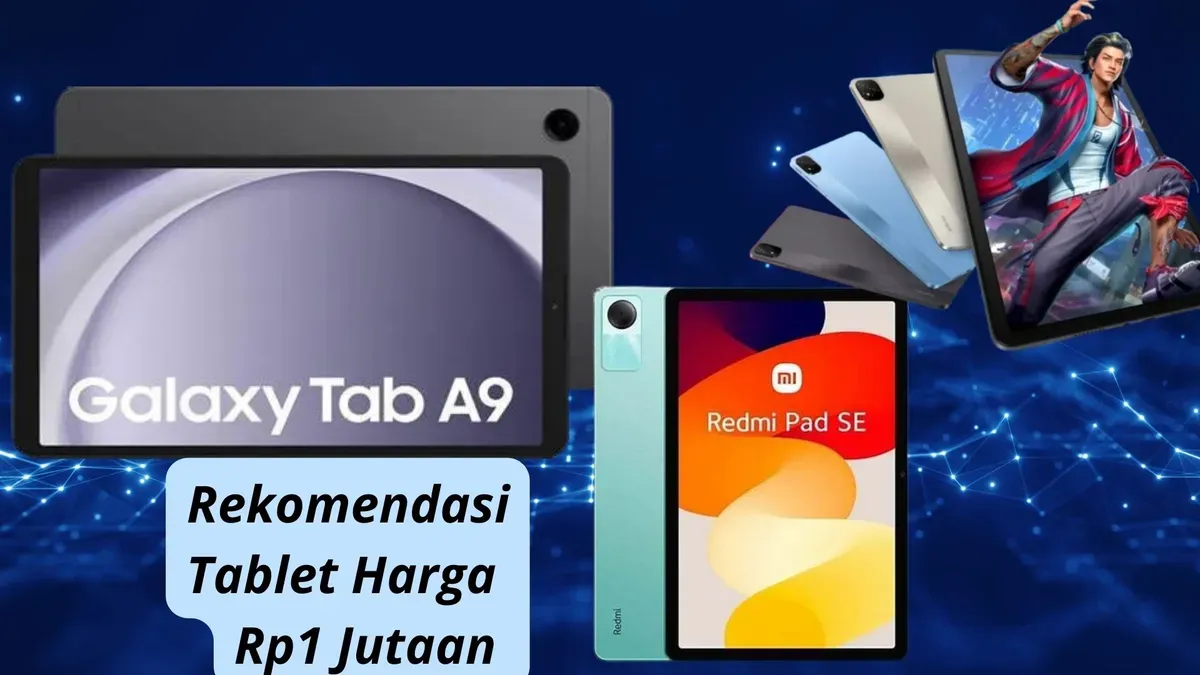 Rekomendasi awal tahun 2025 tablet harga murah Rp1 jutaan. (Foto IG Redmi, Infinix, dan Samsung)