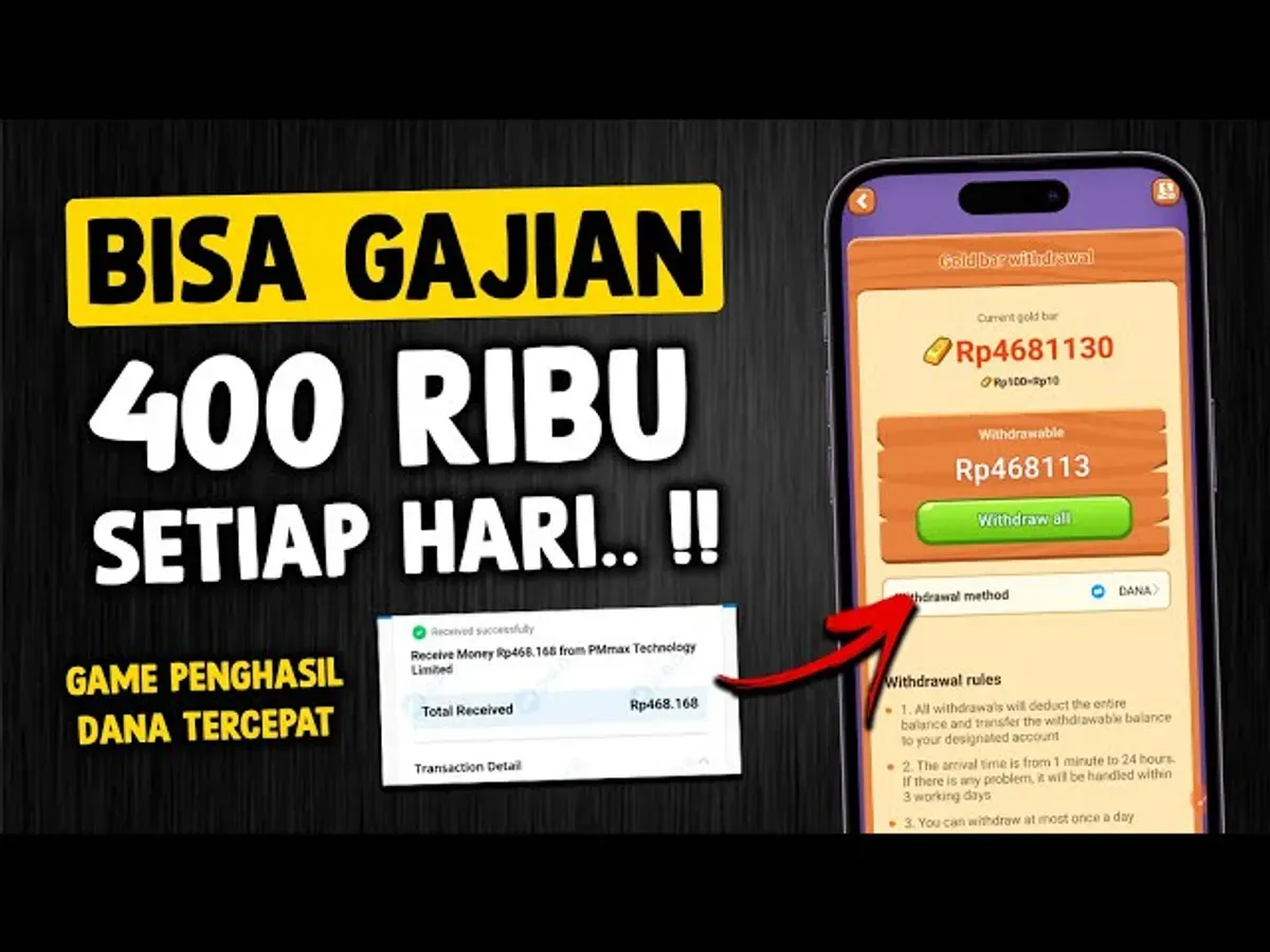 Cara Dapat Rp460.000 Sehari dari Game Penghasil Uang Terbaru. (Sumber: Tangkapan Layar/YouTube BANG GAPTEK ID)