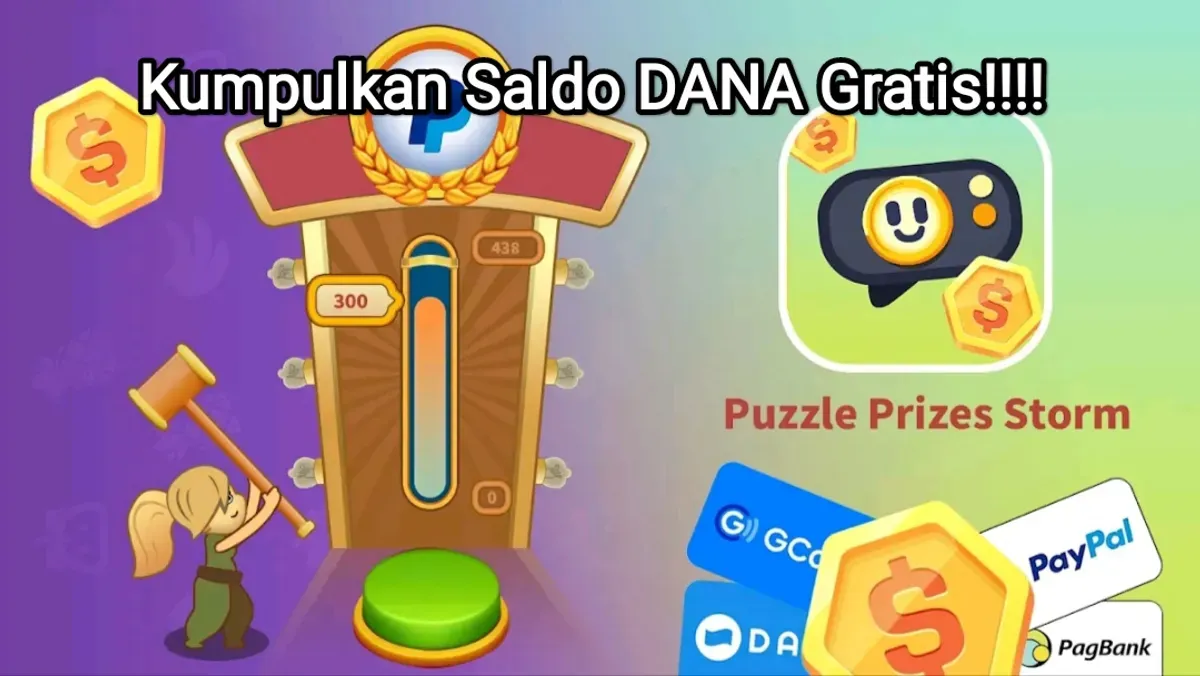 Aplikasi game penghasil saldo DANA gratis Puzzle Prizes Storm. (Sumber: Play Store)