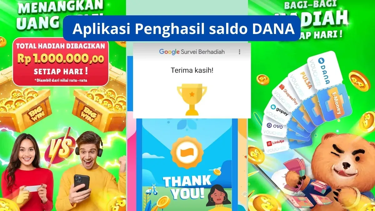 Aplikasi penghasil saldo DANA cuan gratis di bulan Ramadhan 2025. (Canva)