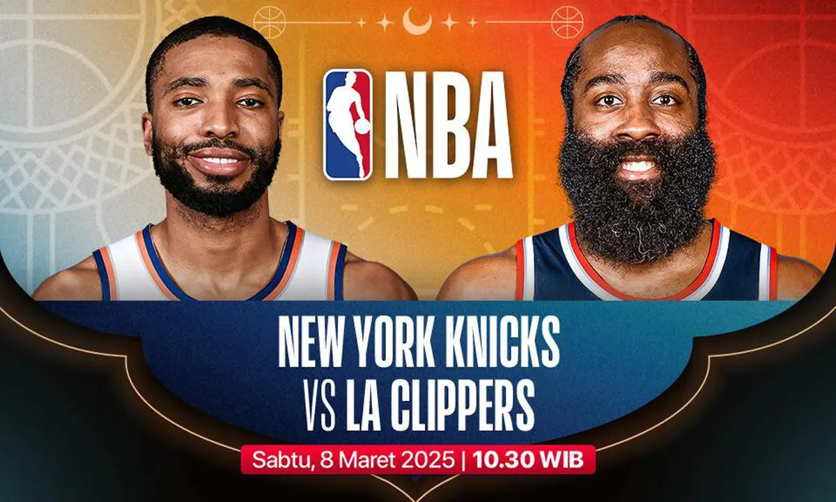 Link live streaming LA Clippers vs New York Knicks dalam pertandingan lanjutan NBA musim 2024-25. (Sumber: Vidio)