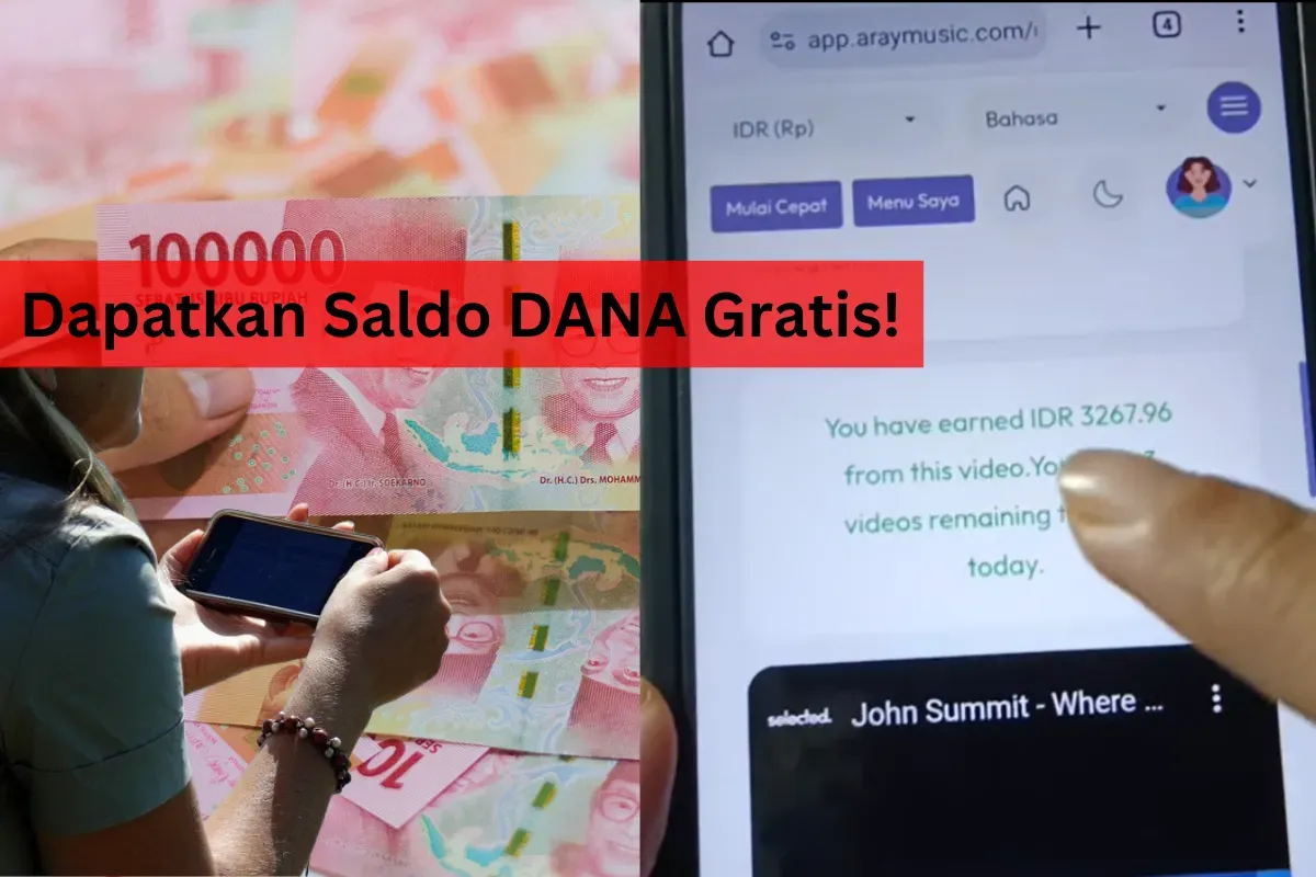 Nonton video dan dapatkan saldo DANA gratis. (Sumber: Poskota/Adam Taqwa Ganefin)