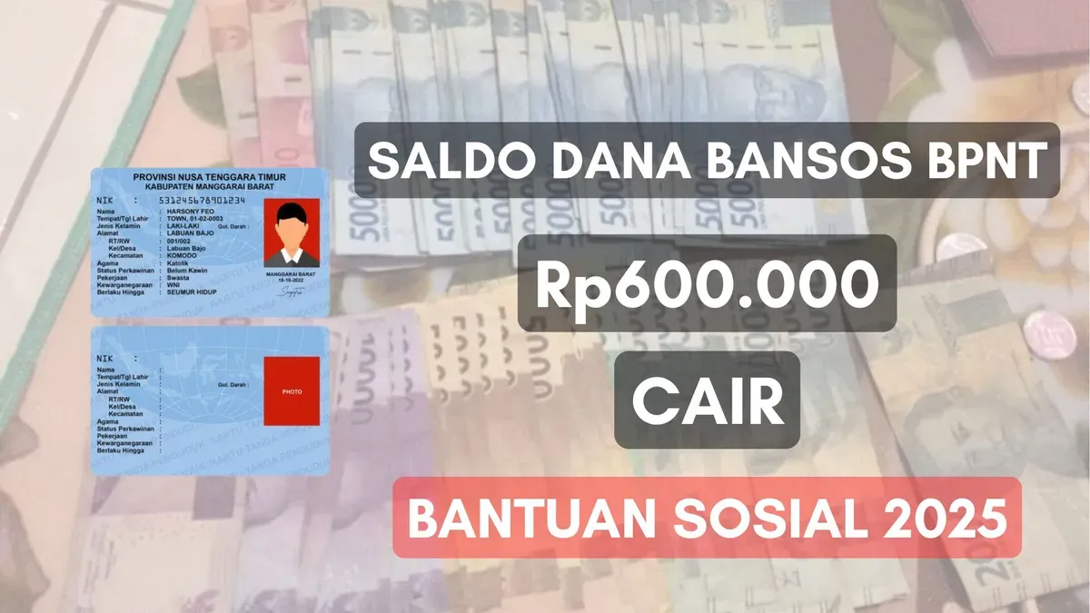 Saldo Dana Rp600.000 dari bantuan sosial BPNT tahap 2 akan segera cair, cek di sini NIK KTP penerima bansos di laman Kemensos.go.id (Sumber: Poskota/Herdyan Anugrah Triguna)