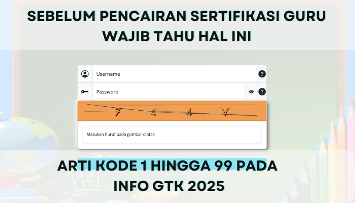 Guru dan tenaga kependidikan wajib tahu arti dari kode yang ada di Info GTK 2025. (Sumber: Poskota/Aldi Harlanda Irawan)