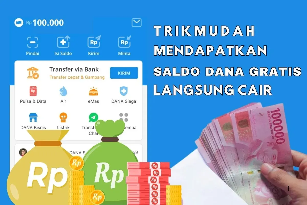 Trik mendapatkan saldo DANA gratis (Sumber: Poskota/Rivera Jesica Souisa)