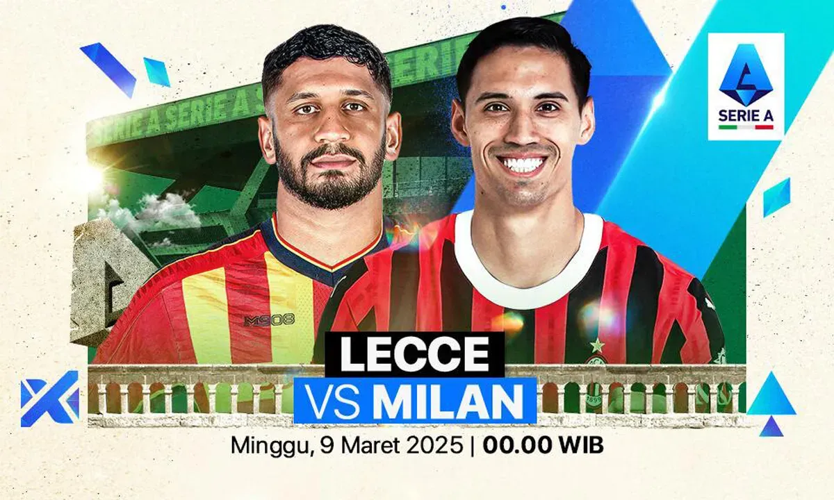 Info live streaming Lecce vs AC Milan. (Sumber: Vidio)