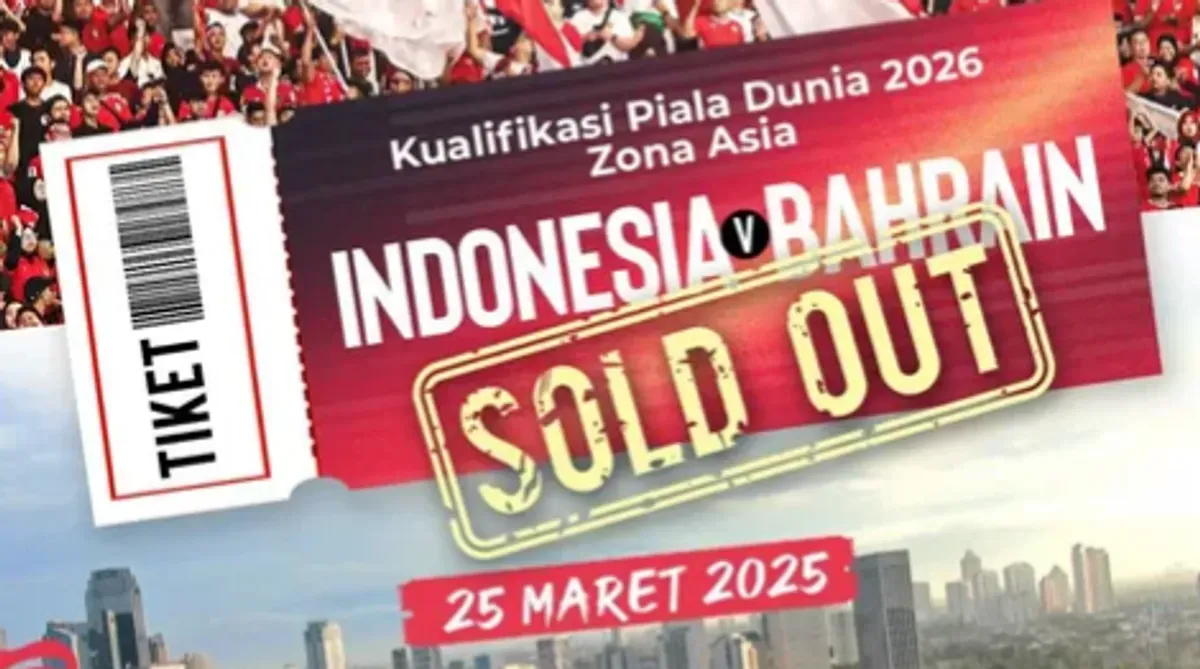 Tiket Indonesia vs Bahrain sudah ludes terjual. (Sumber: Instagram/@idextratime)