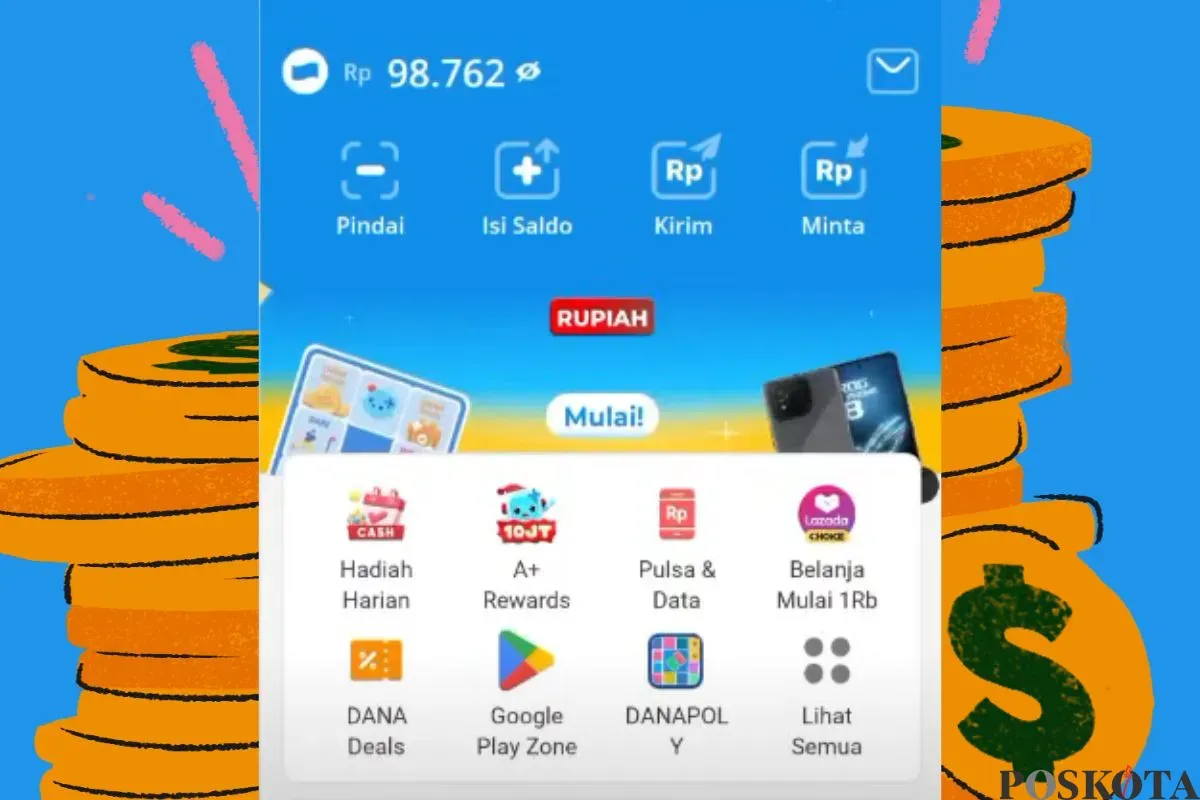 Game ini memungkinkan penggunanya untuk mendapatkan saldo DANA. (Sumber: Poskota/Arip Apandi)