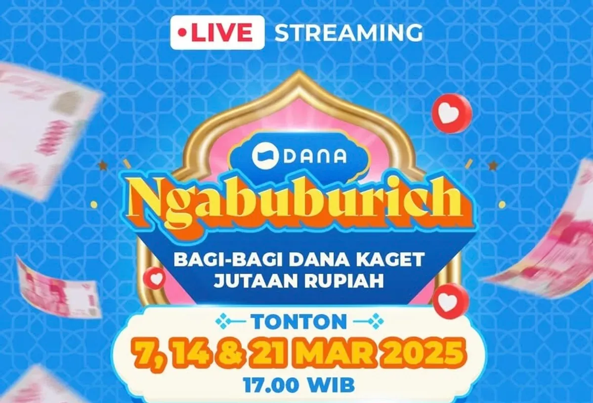 Saldo DANA kaget bisa didapatkan dari live streaming Ngabuburich (Sumber: Instagram/dana.id)