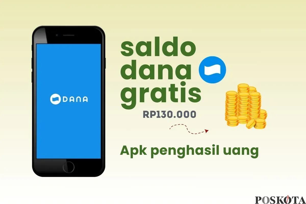 Contoh aplikasi penghasil uang. Mainkan dan klaim saldo DANA gratis Rp130.000. (Sumber: Poskota/Della Amelia)