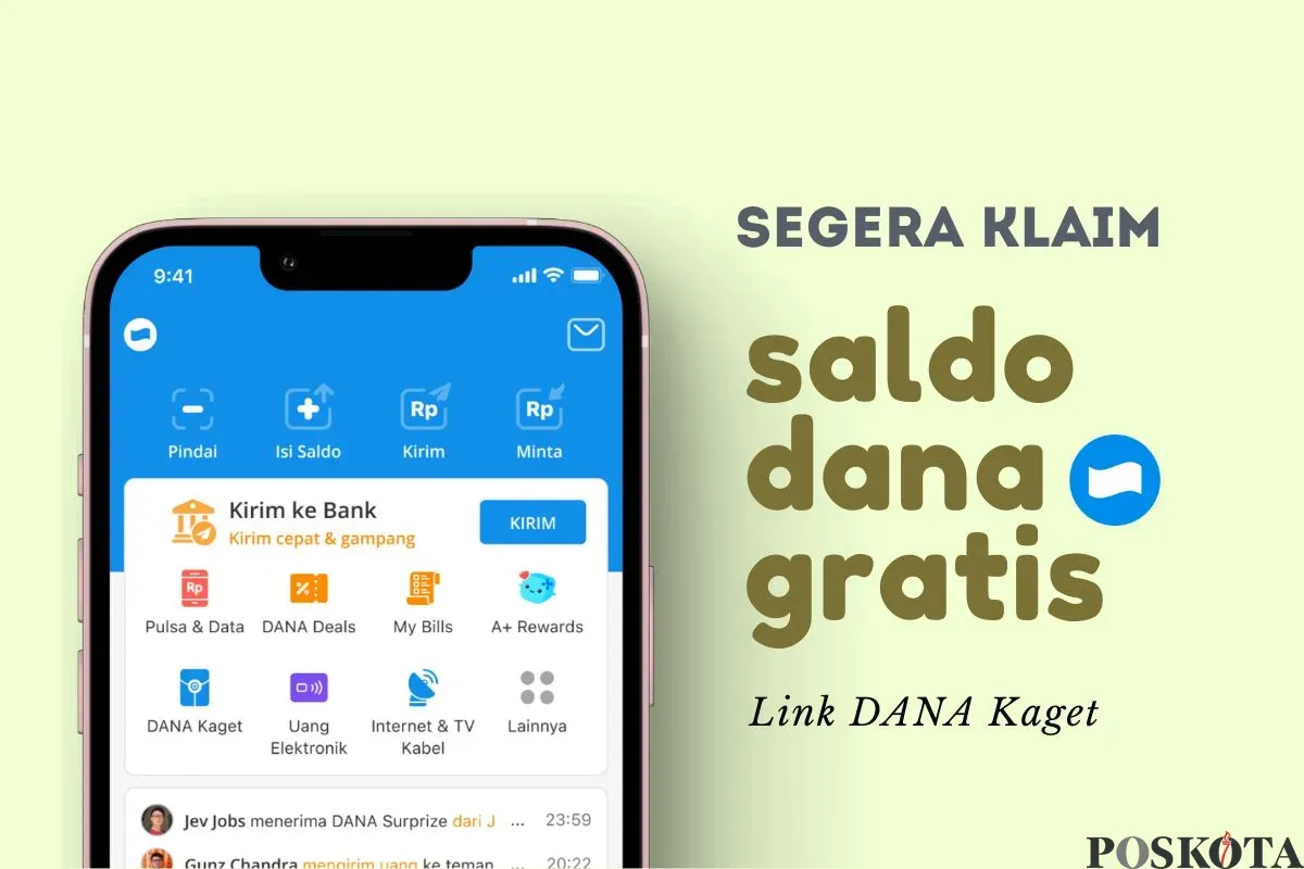 Cek cara klaim saldo DANA gratis hari ini. (Sumber: Poskota/Della Amelia)