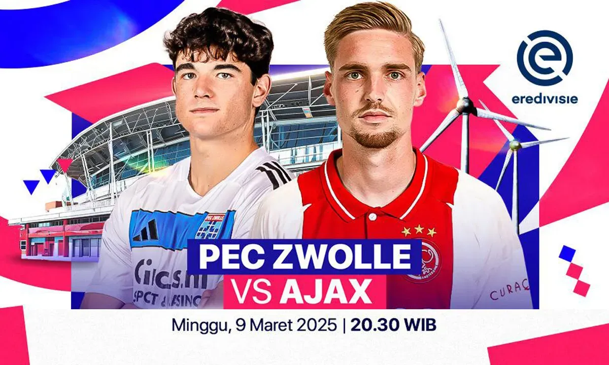 Link live streaming PEC Zwolle vs Ajax Amsterdam. (Sumber: Vidio)