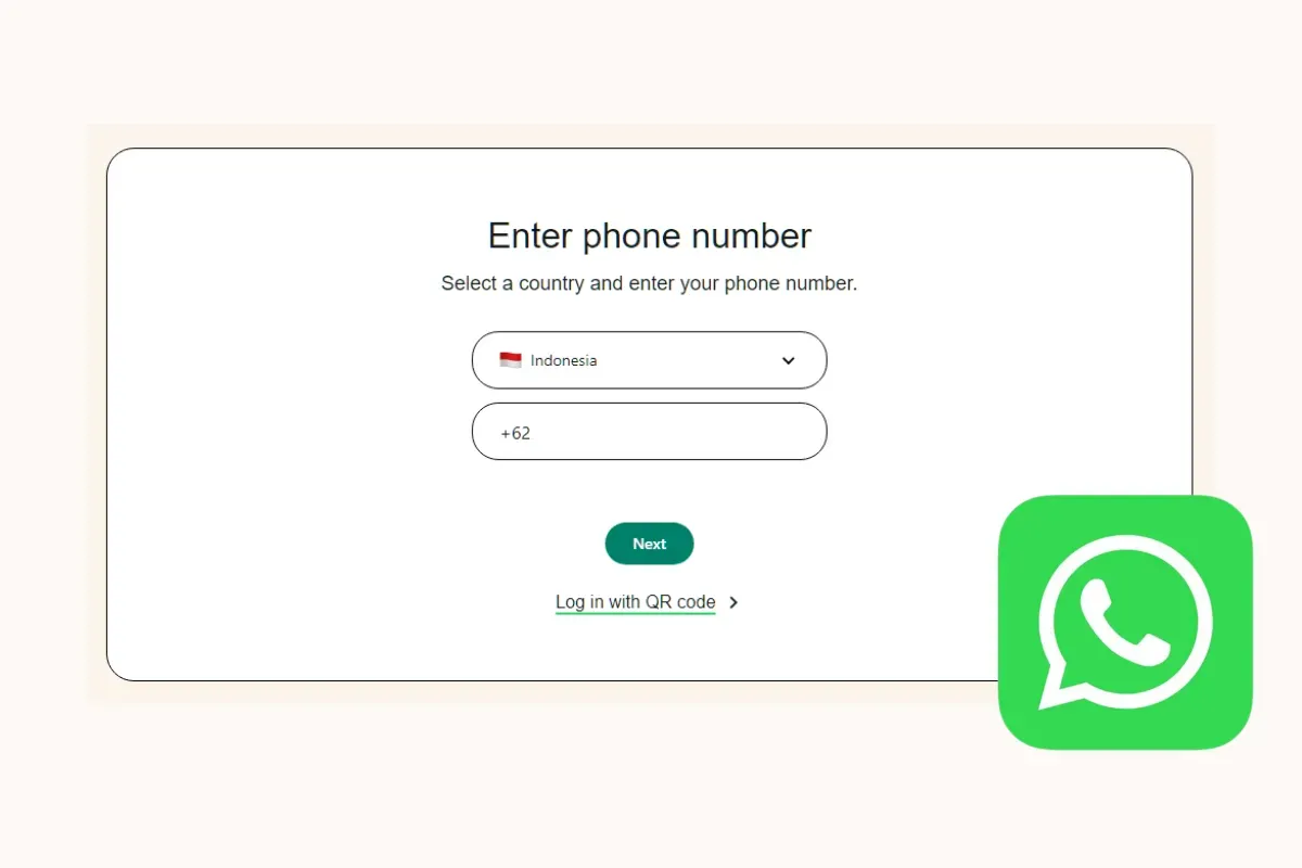 Cara masuk ke akun WhatsApp versi web dengan nomor HP. (Sumber: Poskota/Huriyyatul Wardah)