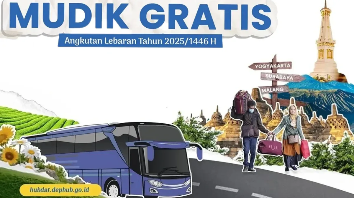 Poster mudik gratis 2025 bersama Kemenhub. (Sumber: Instagram/@ditjen_hubdat)