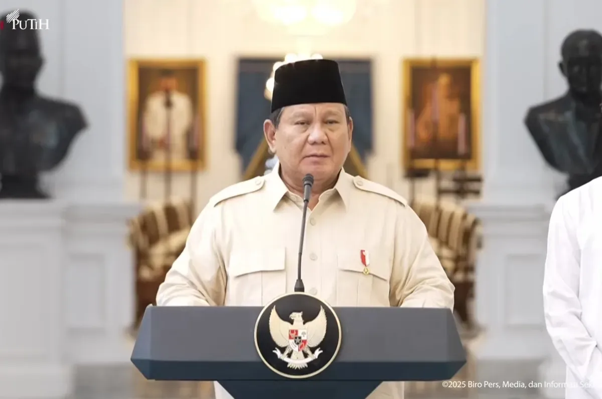 Presiden Prabowo pastikan THR Swasta dan Driver Online Cair H-7 Lebaran. (Sumber: YouTube/Sekreteriat Presiden)