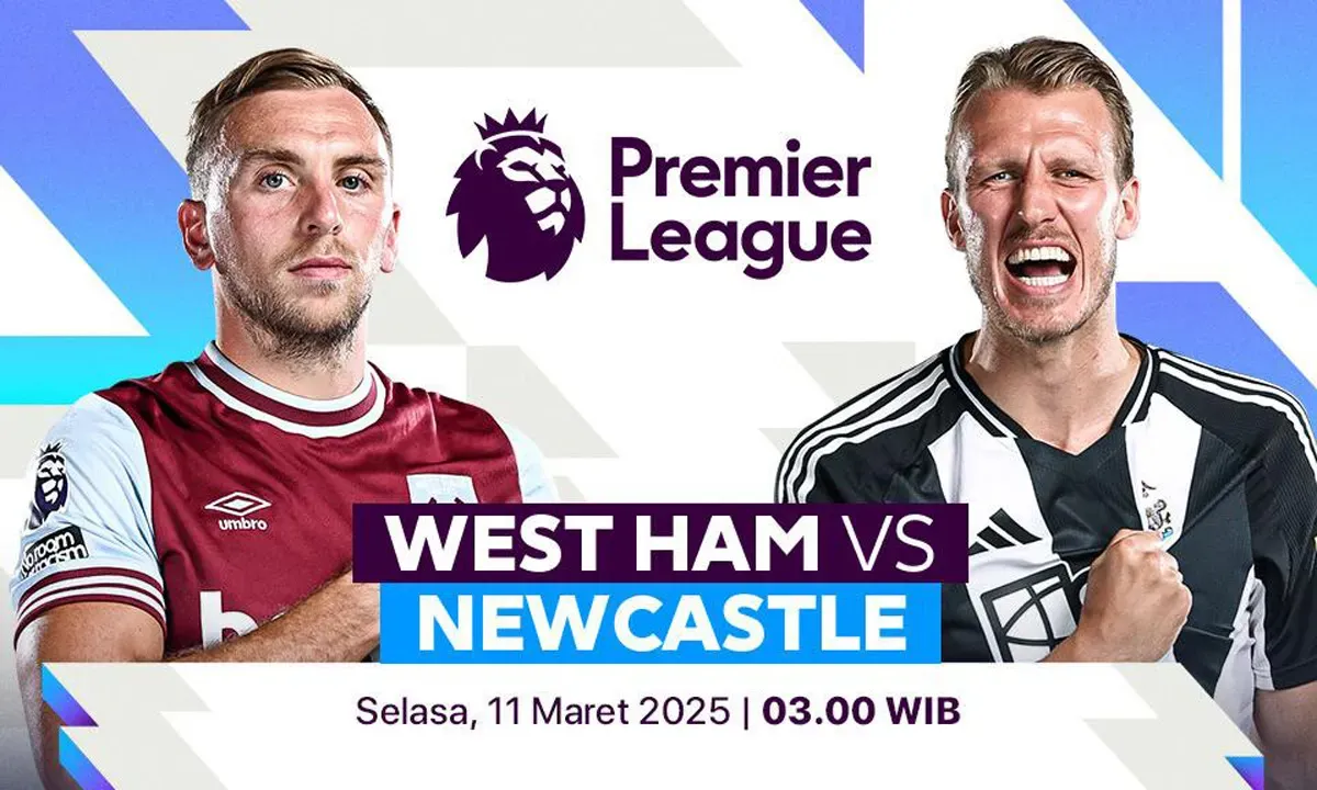 Link live streaming West Ham United vs Newcastle United. (Sumber: Vidio)