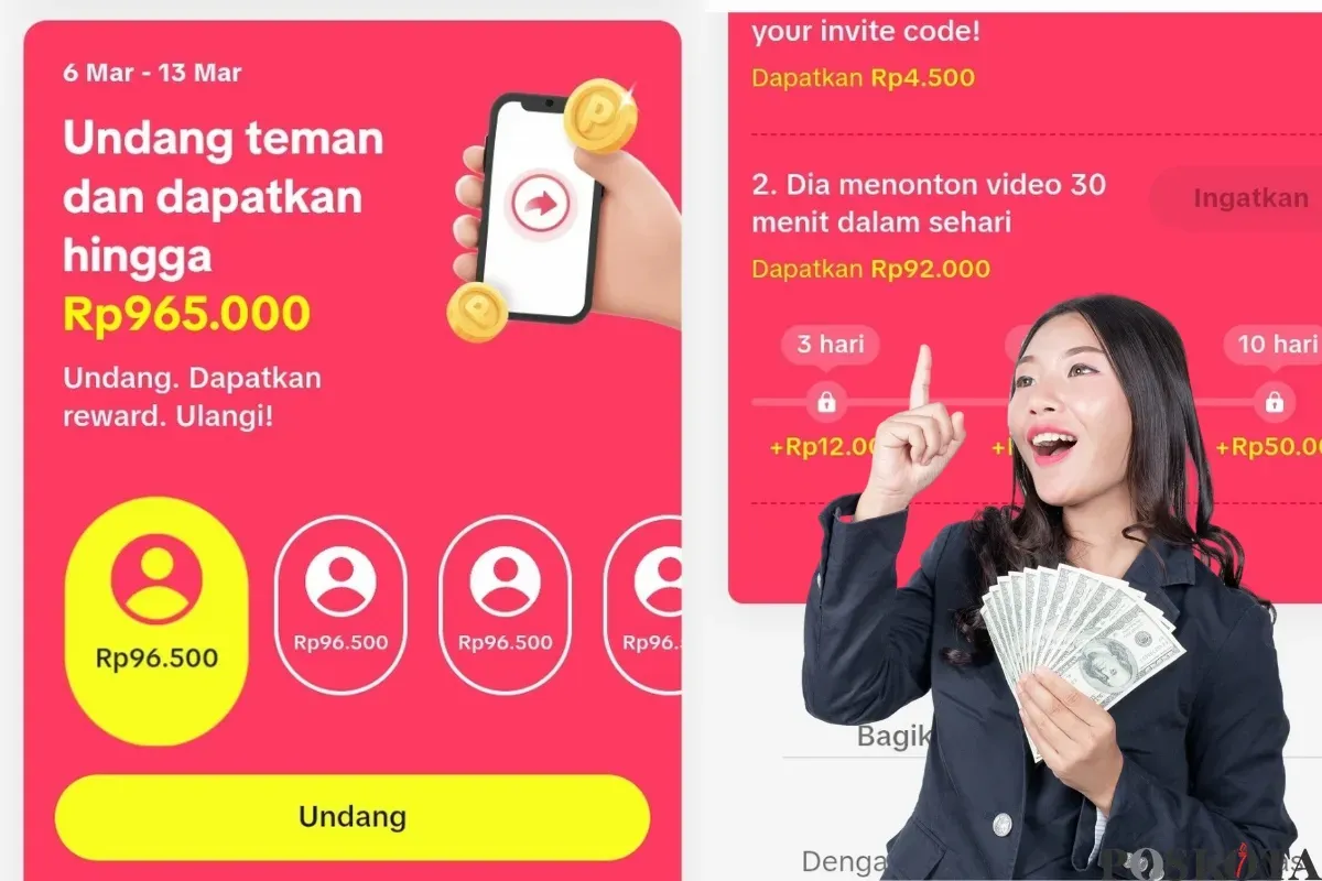 Klaim saldo DANA gratis Rp965.000 dari aplikasi penghasil uang, cek di sini. (Sumber: Poskota/Faiz)