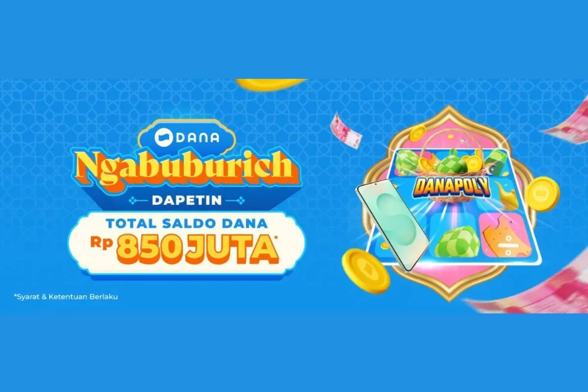 Main DANAPoly sekarang dan klaim saldo DANA gratis tanpa harus undang teman. (Sumber: dana.id)