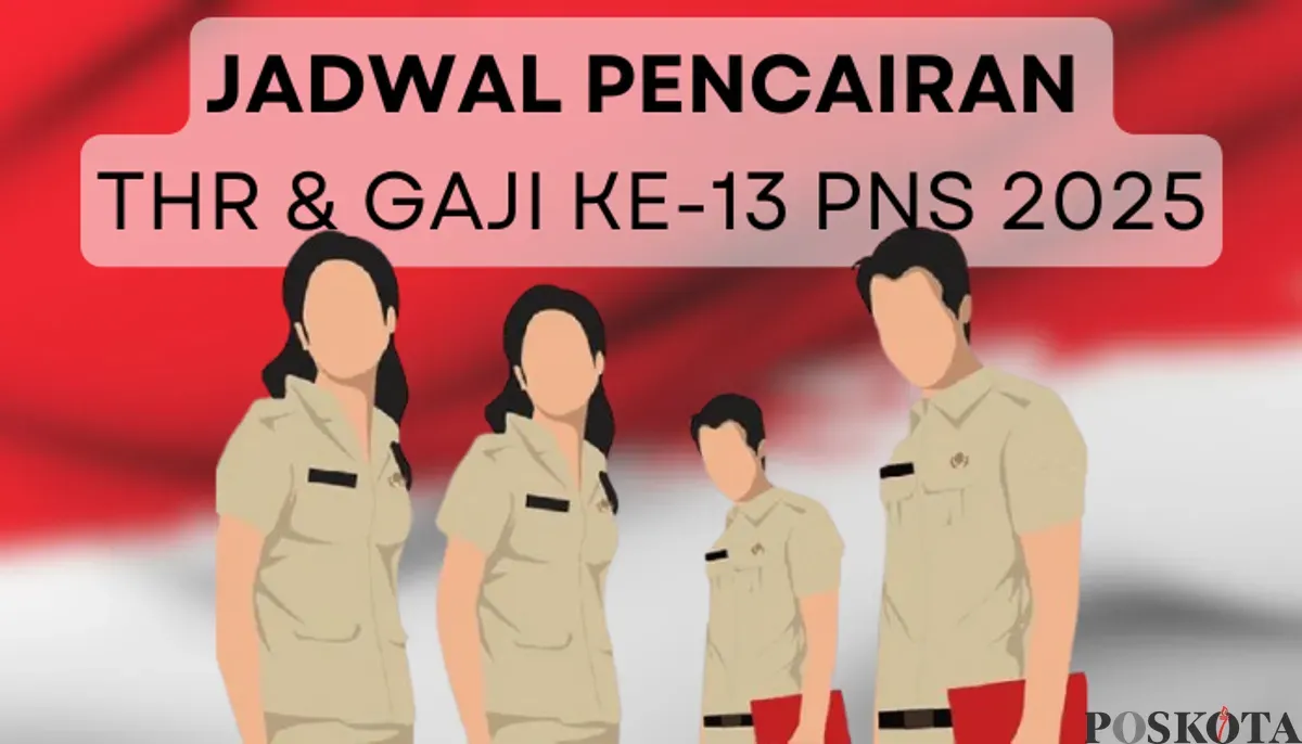 Jadwal pencairan THR dan gaji ke-13 tahun 2025 bagi PNS dan pensiunan. (Sumber: Poskota/Aldi Harlanda Irawan)