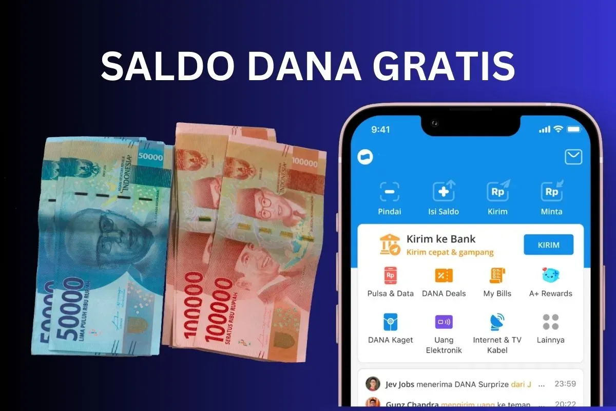 Ambil kesempatan dpatkan saldo DANA gratis hari ini. (Sumber: Canva)