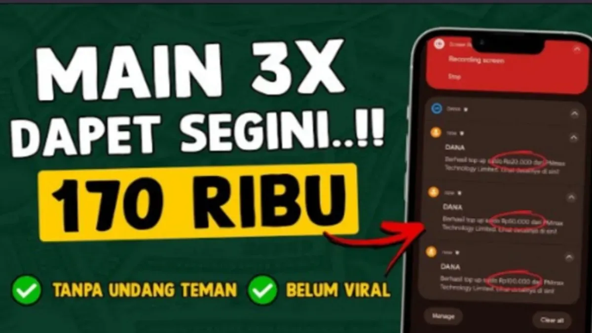 Coba aplikasi penghasil uang ini dan dapatkan saldo DANA gratis. Main 3 kali dan langsung dapat Rp170.000. (Sumber: YouTube/@BANG GAPTEK ID)