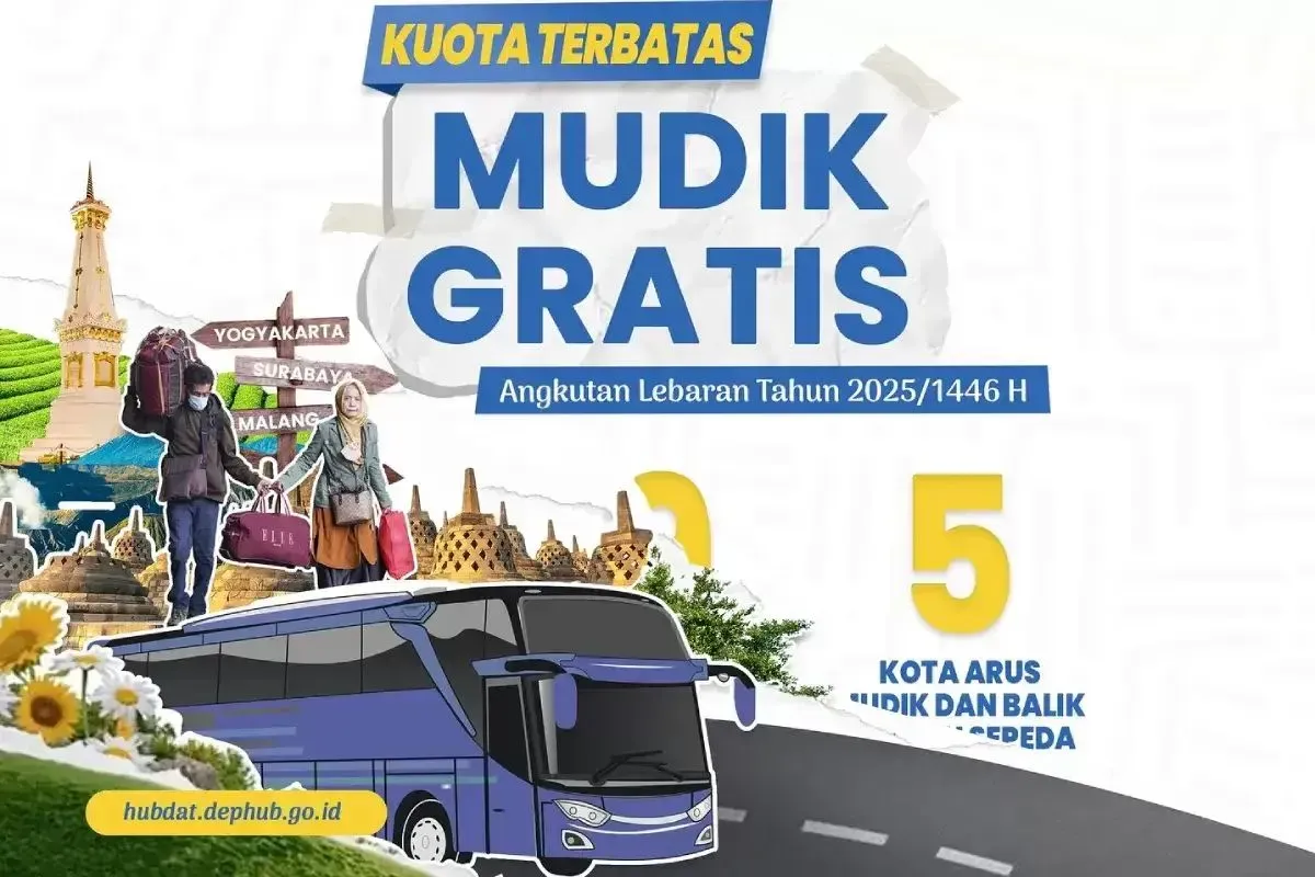 Mudik Gratis Kemenhub 2025 Resmi Dibuka. (Sumber: Dephub.go.id)