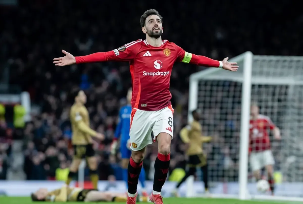 Hattrick Bruno Fernandez berhasil membawa Man United menang 4-1 atas Real Sociedad. (Sumber: Tangkapan layar/Instagram @manchesterunited)