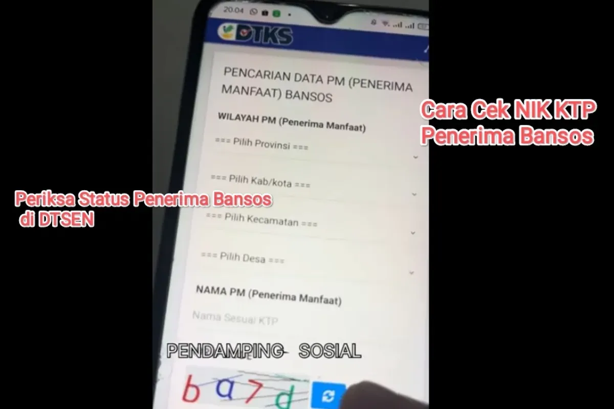 Ilustrasi cara cek penerima bansos di website cekbansos.kemensos (Sumber: YouTube/Pendamping Sosial)