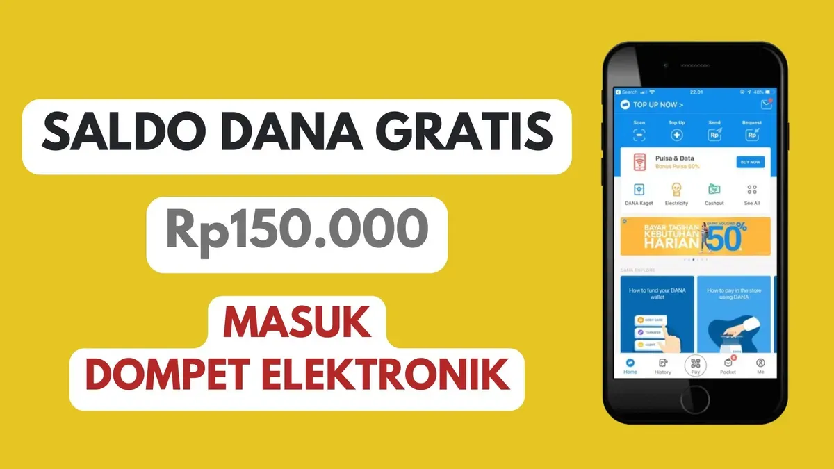 Klaim langsung saldo DANA gratis langsung cair ke dompet elektronik Rp125.000 (Sumber: Poskota/Herdyan Anugrah Triguna)