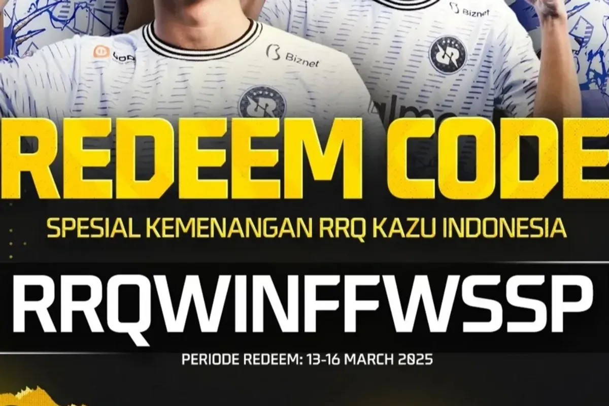 Poster kode redeem FF gratis hari ini yang dibagikan Garena. (Sumber: Instagram/freefirebgid)