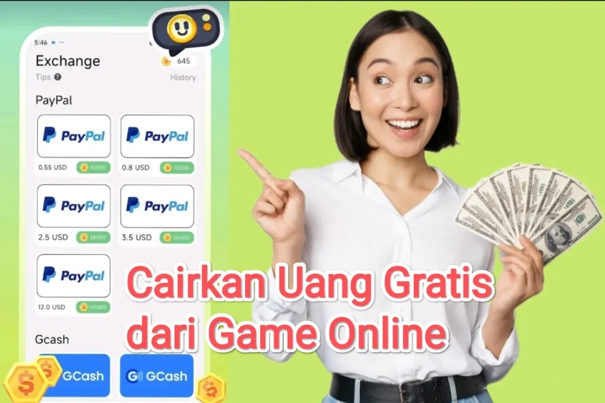 Ilustrasi dapat uang gratis yang bisa dicairkan dari game penghasil uang. (Sumber: Play Store|Freepik|edited Poskota/Kamila Sayara)