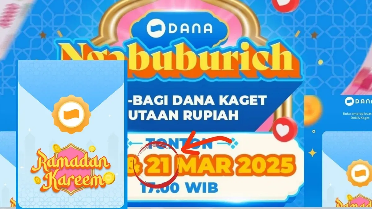 Klaim DANA Kaget resmi melalui aplikasi dompet digital DANA. (DANA)