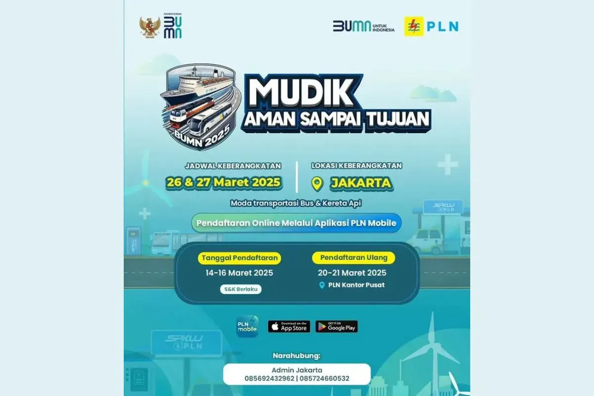 Pendaftaran mudik gratis PLN 2025 sudah dibuka (Sumber: Instagram/@informasimudik)