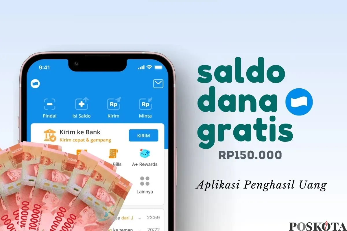 Segera dapatkan saldo DANA gratis Rp150.000 dari game penghasil uang. (Sumber: Poskota/Della Amelia)