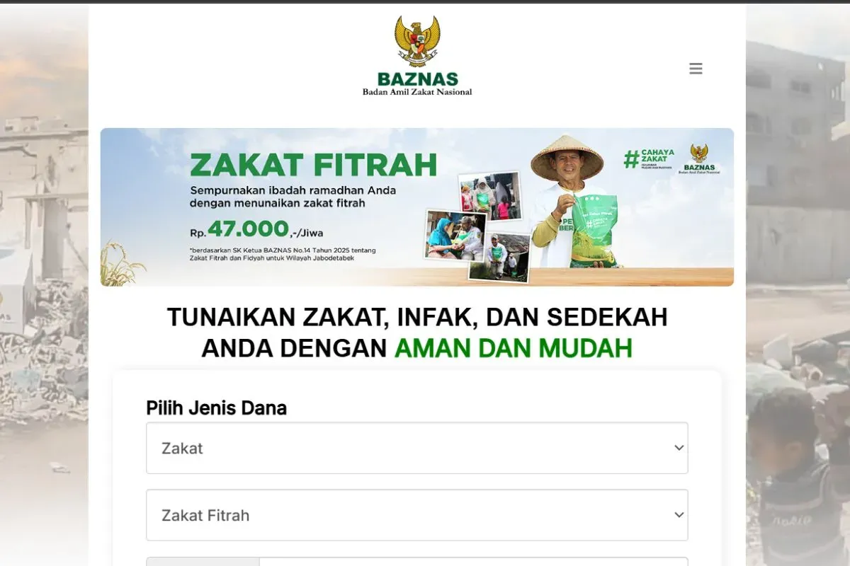 Tata cara pembayaran zakat fitrah. (Sumber: BAZNAS)