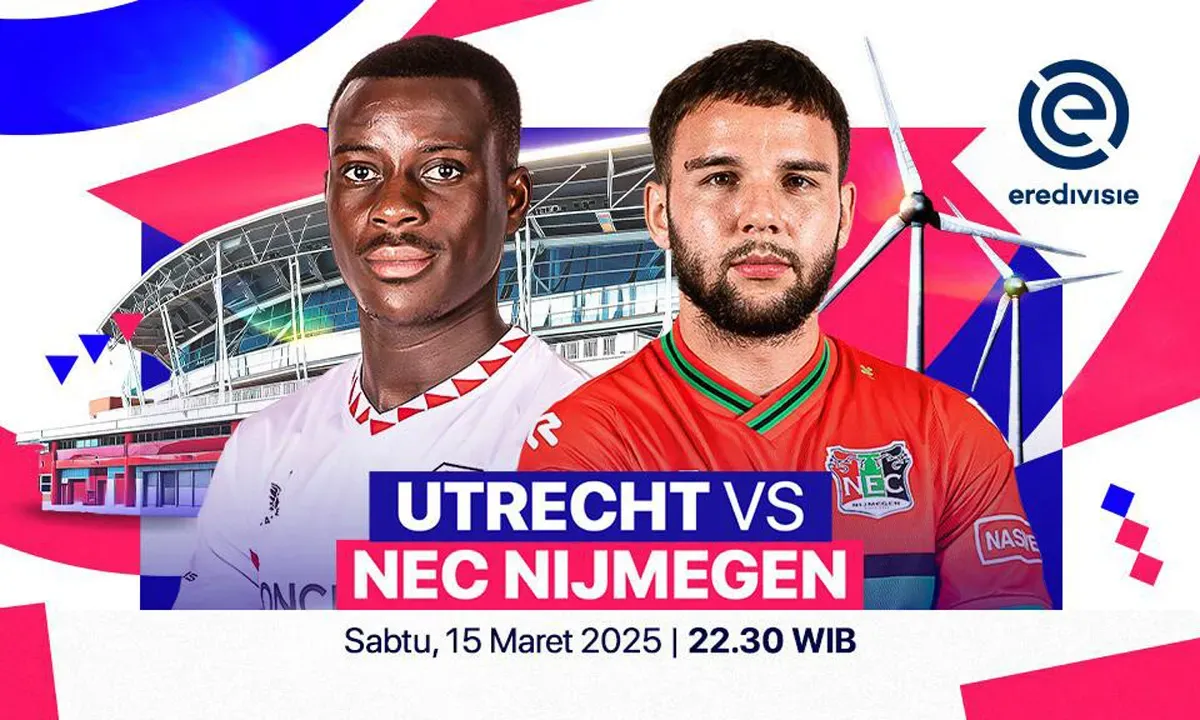 Live streaming FC Utrecht vs NEC Nijmegen. (Sumber: Vidio)