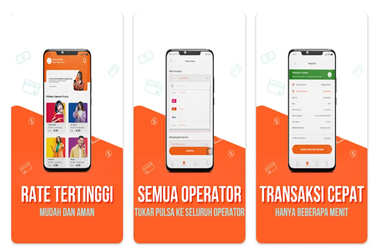 Dapatkan aplikai tukar pulsa yang resmi di Google Play Store. (Sumber: Google Play Store/Tukar Pulsa)