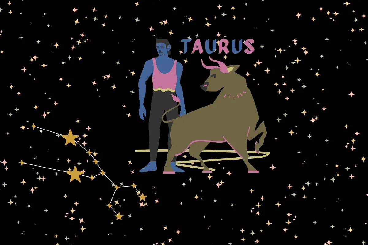 Ilustrasi lambang zodiak Taurus. (Sumber: Canva/Syifa Luthfiyah)