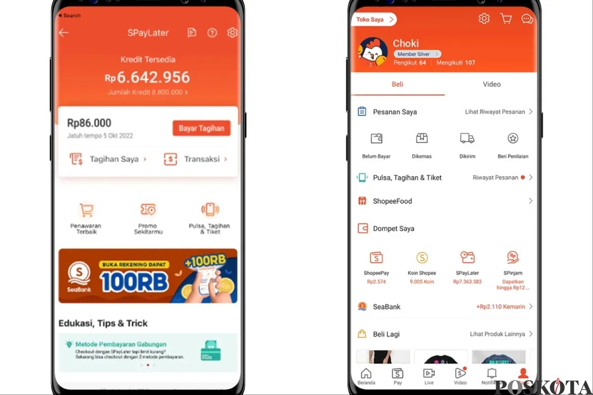 Cara Aktifkan SpayLater dan Gunakan untuk Metode Pembayaran di Shopee (Sumber: Shopee/Edited Muhammad Ibrahim)