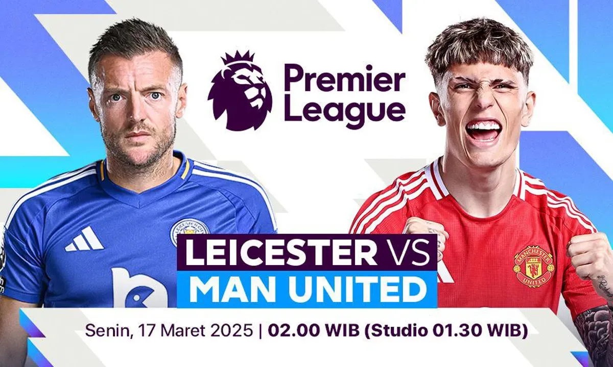 Live Streaming Leicester City vs Manchester United. (Sumber: Vidio)