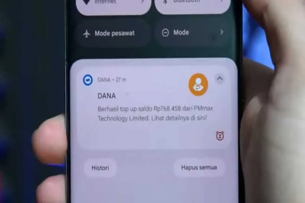 Tangkapan layar saldo DANA gratis cair dari aplikasi penghasil uang. (Sumber: YouTube/Bang Gaptek ID)