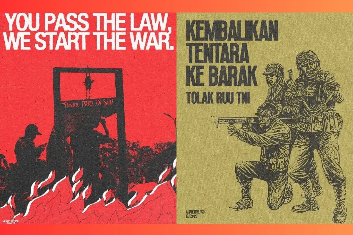 Trending viral nomor 1 di X hastag TolakRUUTNI (Sumber: Instagram/@ajiarchive.psd)