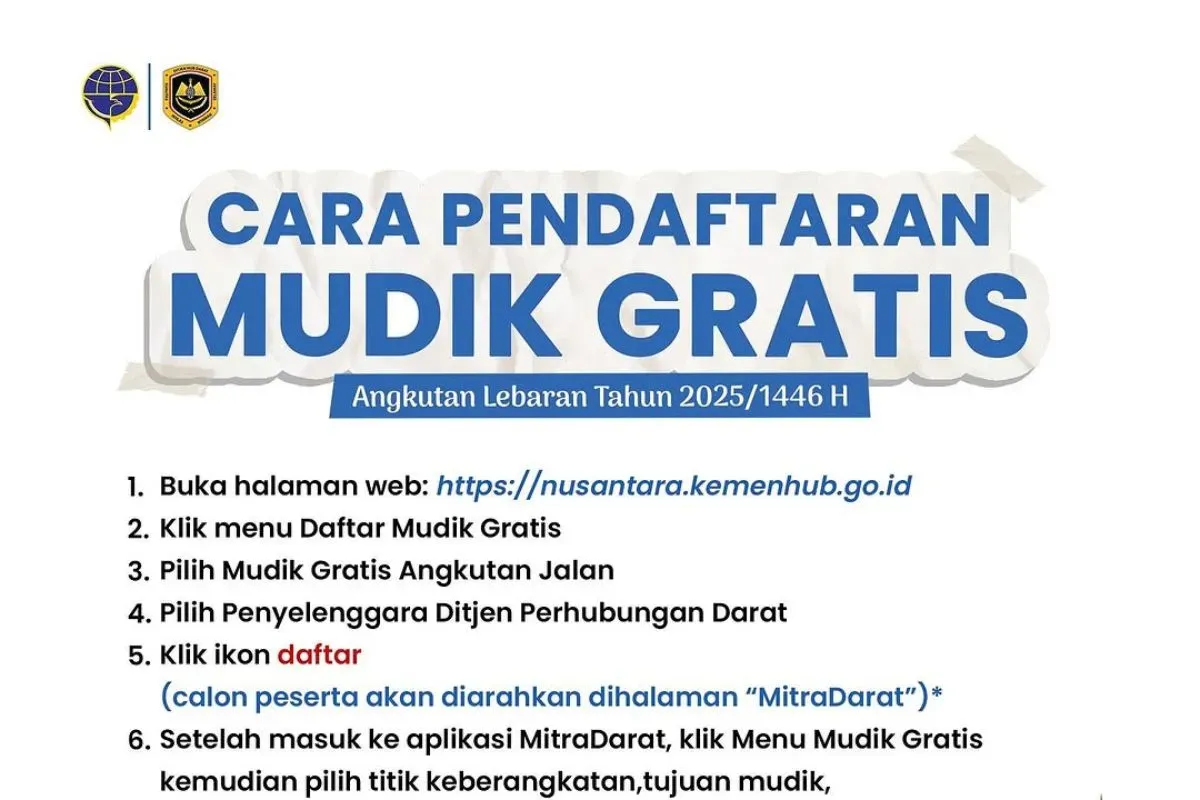 Cara daftar mudik gratis. (Sumber: Instagram/ditjen_hubdat)