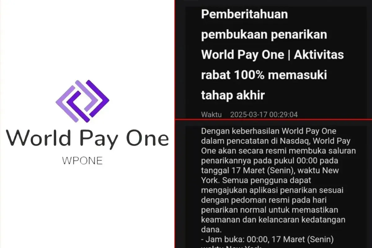 Para investor WPOne semakin dirugikan setelah penarikan dana terus diundur dengan alasan yang mencurigakan. (Sumber: Facebook/Wpone Indonesia)