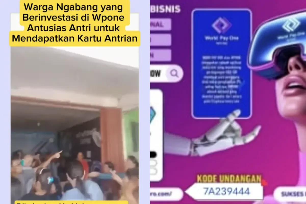 Warga Ngabang antri untuk mendapatkan kartu antrian Wpone, menantikan pencairan dana investasi mereka. (Sumber: Facebook/Tangkapan Layar Pontianak Informasi)