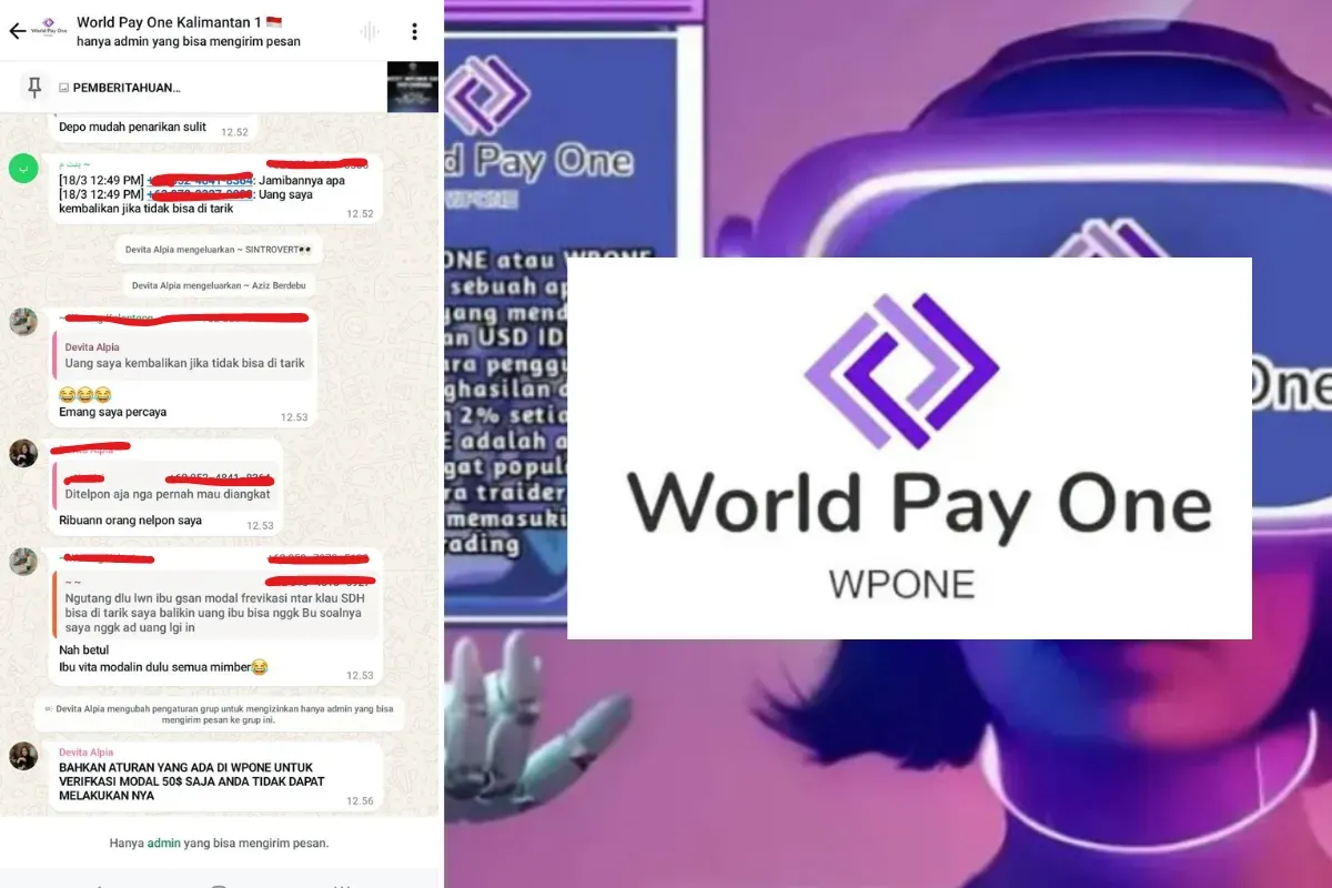 Grup Wpone kembali jadi sorotan! Dari kebijakan admin hingga komentar kontroversial mentor (Sumber: Facebook/Wpone Indonesia)